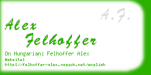 alex felhoffer business card